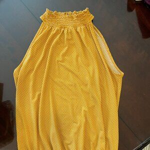 Polka Dot High Neck Bouse